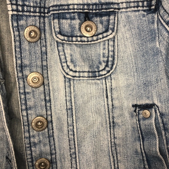 Blue cropped jean jacket - Picture 5 of 6